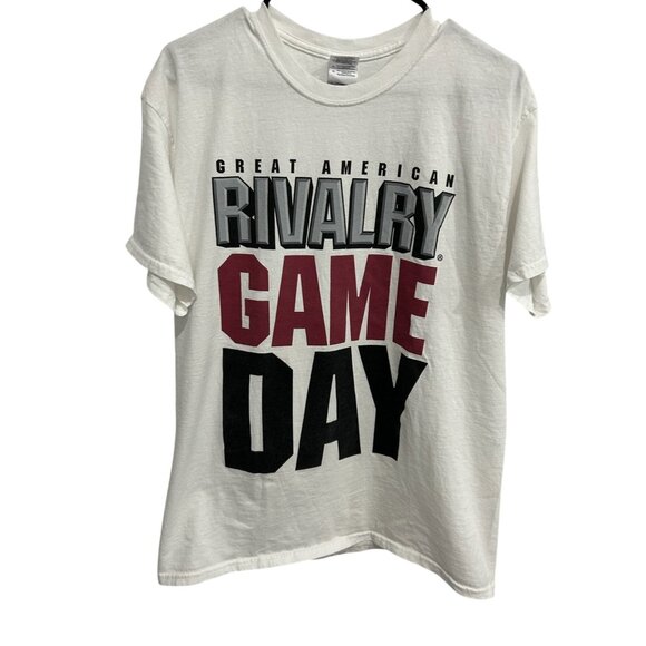 Gildan Great American Rivalry Game Day Ultra Cotton T-Shirt Size L White 2014 Gr - Picture 1 of 10